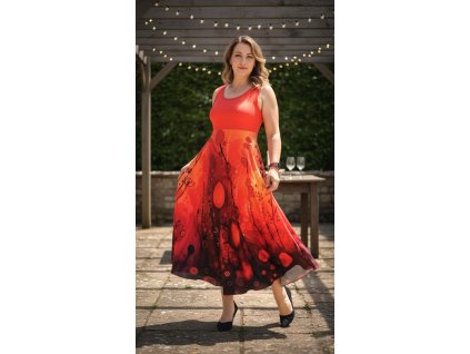 ODĚVY SKLADEM - Šaty Rostliny a kolečka - vel. L