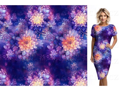 Funkční úplet se stříbrem - Fialová symfoni - KUS 1,2m