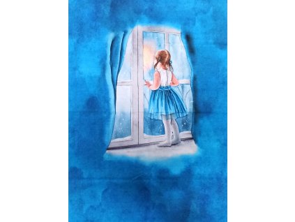 Bavlněný úplet * Dívka u okna * PANEL M