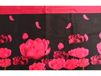 Kočárkovina - panel na tašku -Pivoňky