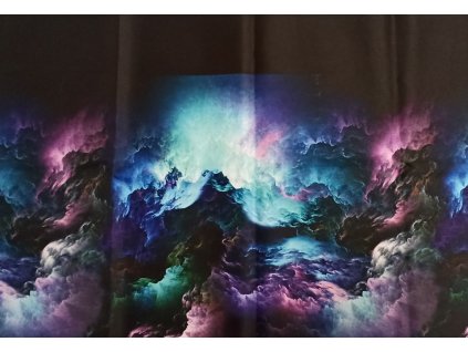 Kočárkovina - panel na tašku -Barevná mračna