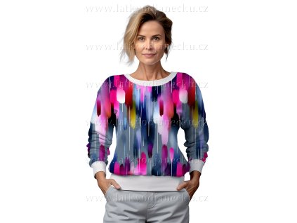 LEDEN - Metráž - materiál dle výběru - Barevný déšť