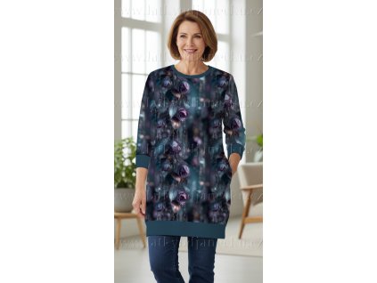 LEDEN - Metráž - materiál dle výběru - Půlnoční růže