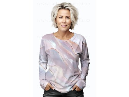 LEDEN - Metráž - materiál dle výběru - Perleťový mramor