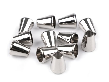 STŘÍBRNÁ- Koncovka na šňůru 5,5 mm / kovová ozdoba