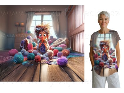 Bavlněný úplet - PANEL XL 80 cm - Pletací mánie