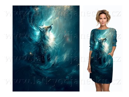 Ferra 260g PANEL na halenkumikinu na přední díl 100 cm Modrá záře liška