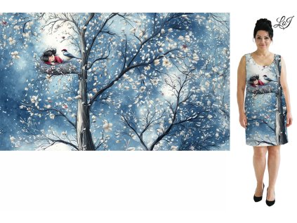 Kimo úplet - PANEL 100x158 cm - Dívka v hnízdě