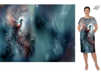 Kimo úplet - PANEL 120x158 cm - Kouzelný pták