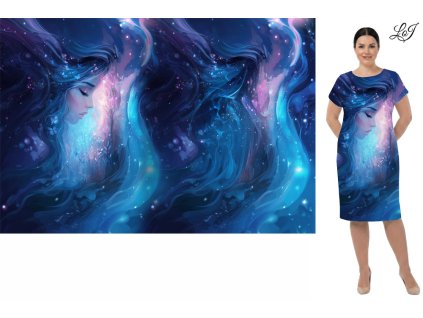 Kimo úplet - PANEL 120x158 cm - Růžovomodrá - tvář