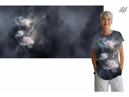 Kimo úplet - PANEL 80x158 cm - Eterické růže