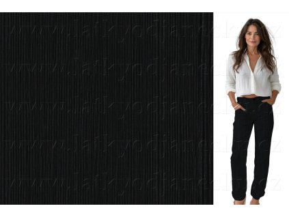 teplakovina na kalhoty 280 g cerny mansestr