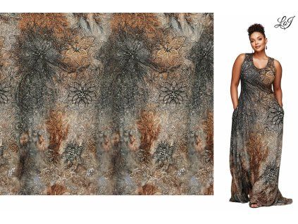 Kimo úplet - PANEL 150x158 cm - Bronzová mandala