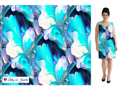 Viskozový úplet 230g - Tyrkysová perleť