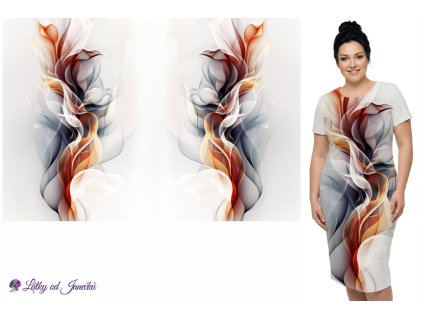 Viskozový úplet 230g - Panel 120 cm - Elegantní dým