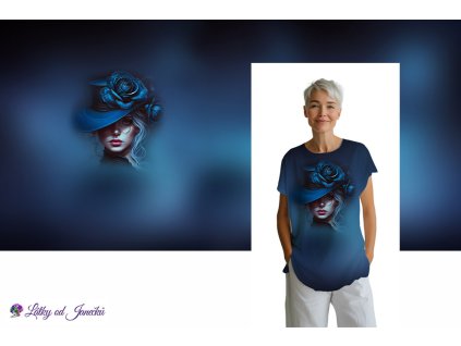 Kimo úplet - PANEL 80x158 cm - Modrý klobouk