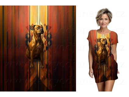 Bavlněný úplet TOP 180 g * Pes 15 * PANEL XL 88x100cm