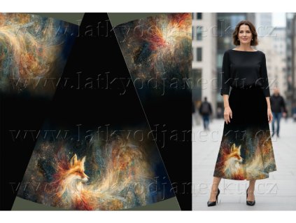 Ferra TEPLÁKOVINA - PANEL NA SUKNI 150x150 cm - Eterická liška