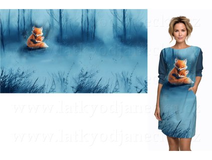 Bavlněný úplet TOP 200g * PANEL 100x176 cm * Rezaví tulínci