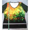 ODĚVY SKLADEM - Halena  Oranžovozelený stromek - vel. 2XL