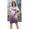 ODĚVY SKLADEM - Šaty Fialová šála - vel. L/XL