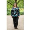 ODĚVY SKLADEM - Halena Modré květy- vel. 2XL