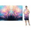 Bavlněný úplet TOP 180g - Panel 120 cm - Duhový keř
