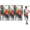 Bavlněný úplet TOP 180g - Panel 120 cm - Městská abstrakce