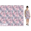 Kimo úplet 180g  - Růžovo-šedé květy