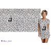 Bavlněný úplet TOP 180g - PANEL 100 cm - Pohodová žirafa