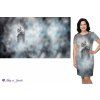 Viskozový úplet 230g - Panel 100 cm - Kočka na sloupu