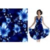 Silky tkanina 90 g * Modré abstraktní květy