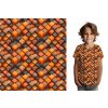 Bavlněný úplet TOP 200g * Oranžové kostky
