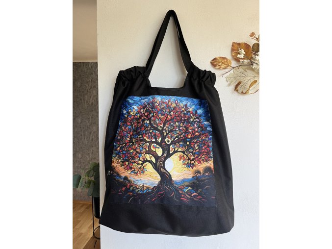 Nákupačka - strom života...černá
