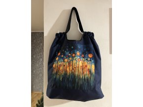 45. Akvarelové kytky tmavě modrá