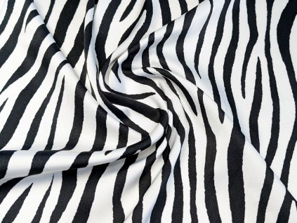Jemný satén s hedvábným leskem, zebra