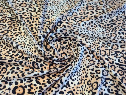 Letní šatovka s leopardím vzorem v béžových tónech