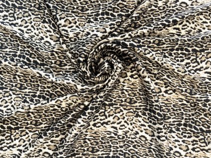Umělé hedvábí s leopardím vzorem