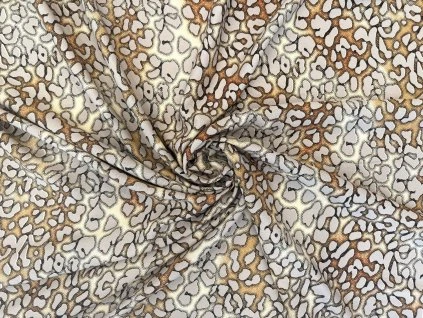 Viskózová šatovka s organickým vzorem