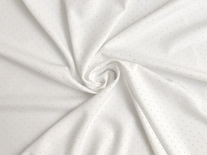 Zdobená krepová šatovka - off white