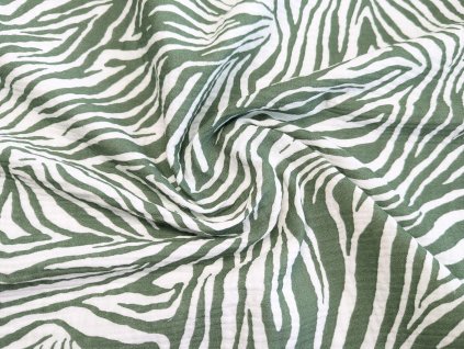 Mušelínová látka - zebří motiv (dvojitá gázovina)8ba6e7a46f90650a406b3f66d6f26d87c11df4dd