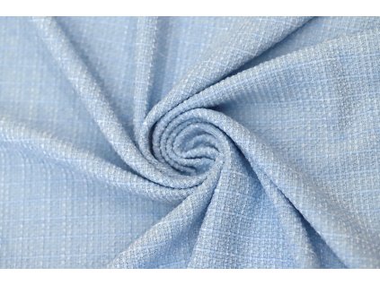 Tvídová látka typu Chanel - blankytně modrá