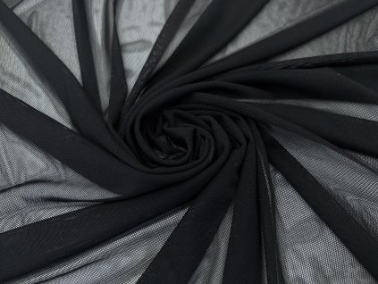 Pružný úpletový tyl - černý