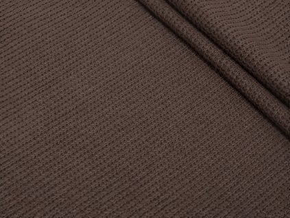 Pletený úplet s žebrovou strukturou – hnědý