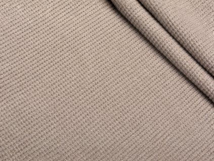 Pletený úplet s žebrovou strukturou - béžový