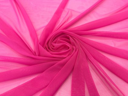 Pružný úpletový tyl - malinový