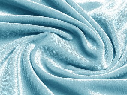 Samet velur elastický, bledě modrý