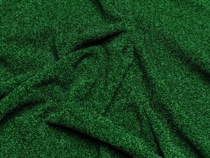 Elastický úplet s lurexem - zelený