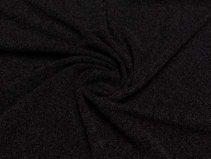 Elastický úplet s lurexem - černý