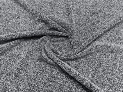 Elastický úplet s lurexem - stříbrý